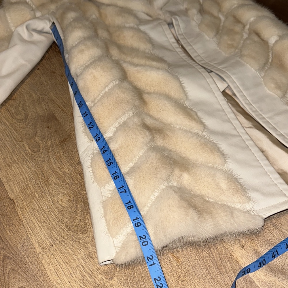 Vintage Gwynn Carpenter Fur Leather Belted Jacket - Picture 10 of 15